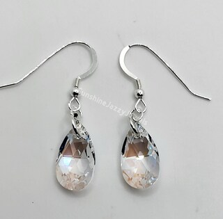 Orecchini Dangler In Argento 925 A Goccia – Glitter Spirale Bar, Grossi E Lucenti Con Rivestimento Anti-appannamento, Regalo In Scatola Gioielli