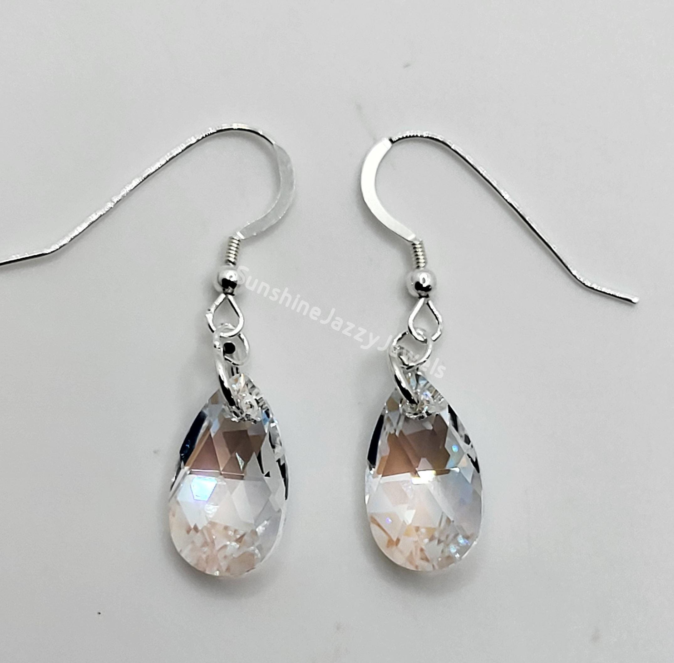 Orecchini Dangler In Argento 925 A Goccia – Glitter Spirale Bar, Grossi E Lucenti Con Rivestimento Anti-appannamento, Regalo In Scatola Gioielli