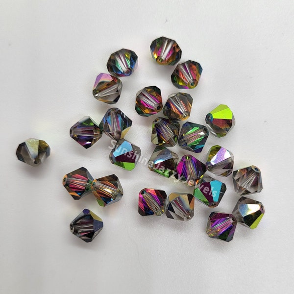Swarovski Crystal Vitrail Medium Bicone 5301 Beads; 5 Sizes: 4mm, 5mm, 6mm, 8mm, 10mm