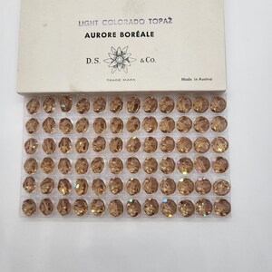 Factory Pack Swarovski Crystal Light Colorado Topaz AB 10mm Lentil 5100 Beads; 72pc; Vintage, Rare! Aka Tablet or Aspirin Beads; Red