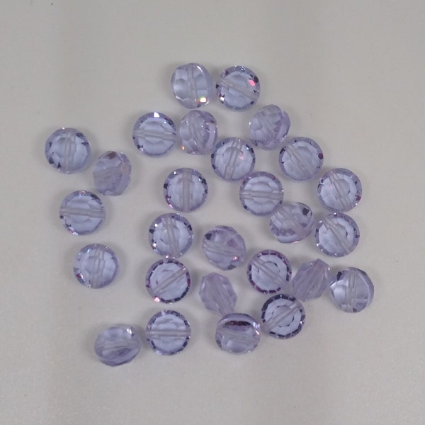12pc Swarovski Crystal Alexandrite 6mm Lentil 5100 Beads; Aka Aspirin or Tablet Beads; Color Changing!