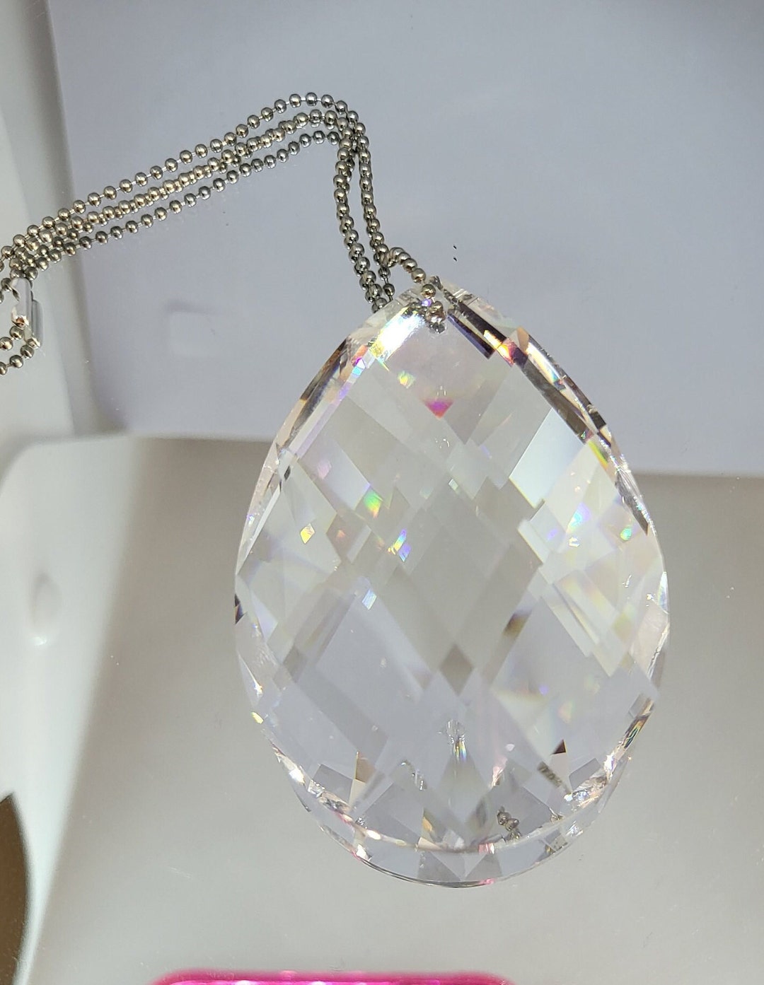 Cristal Swarovski transparent 63 mm, suédois pleine taille en forme de  larme 8741 attrape-soleil/prisme Strauss TRÈS GRAND -  France