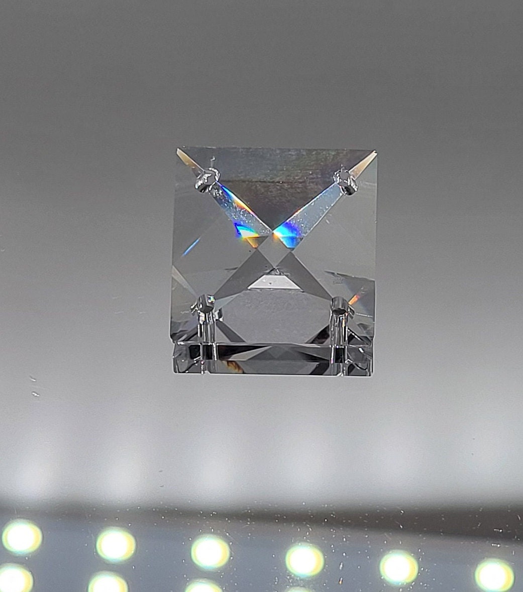 Swarovski Crystal Clear 4 Hole Full Cut Square 8124 Prism