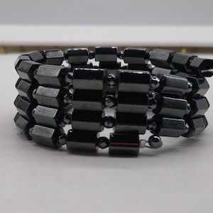 Therapeutic Magnetic Hematite Beaded Wrap Bracelet/ Anklet/ Necklace; 24" or 2 Feet; Pain Management, Stylish, Fun!