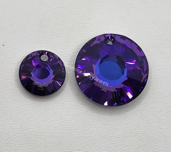 Swarovski Crystal Sun Disc 6724 Pendants; Many Colors! 2 Sizes