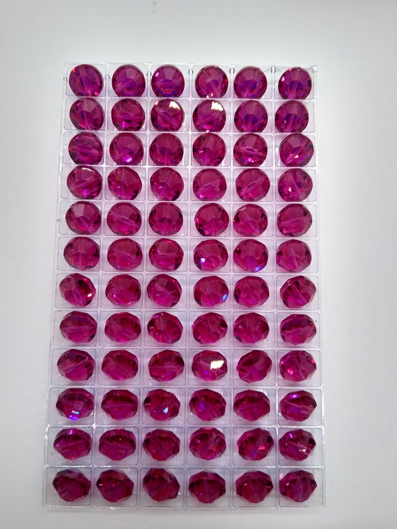 Factory Pack Swarovski Crystal Fuchsia AB 10mm Lentil 5100 Beads