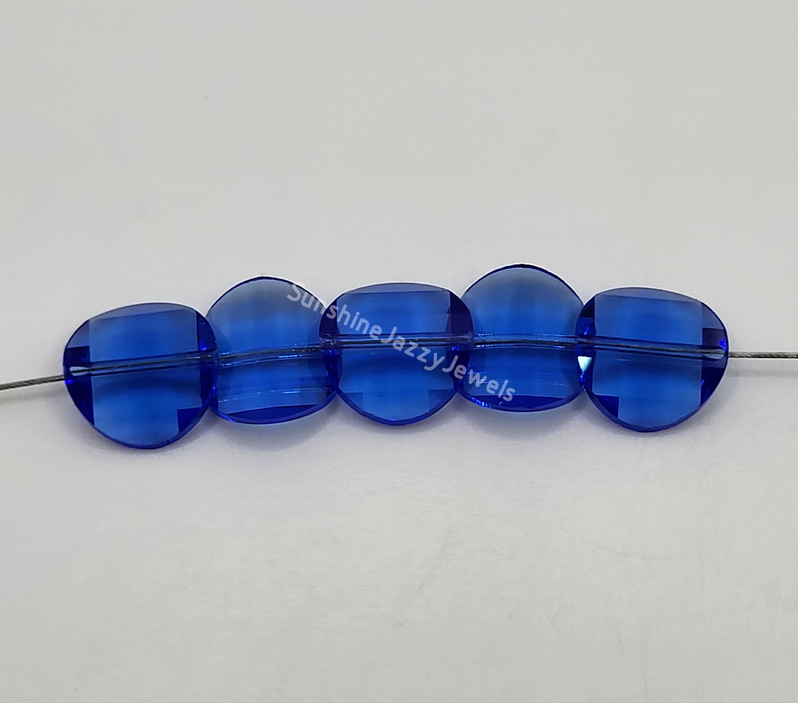 8pc Swarovski Crystal Sapphire 12mm Pagoda 5107 Beads; Aka Potato