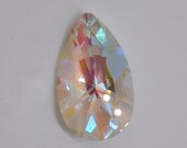 1 or 4pc Swarovski Crystal Blue AB 38x22mm Radiant Cut Pear 8731 Pendant Suncatcher Chandelier Part