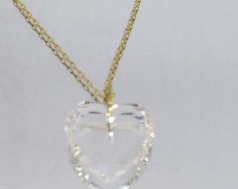 せい #6228 18x17.5mm Col.Crystal LISH Clear Quartz Crystal 54 Ct Loop Clean Facet Grade Quartz