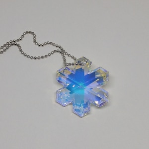 Swarovski Crystal Clear AB Snowflake Ornament/ Suncatcher/ Prism; 2 Sizes: 20mm or 30mm; Aurora Borealis; Great Gift!