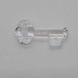 Swarovski Crystal Clear 30mm Key to Open the Forst 6918 Pendant; Etched Yoko Ono Signature; Rare! Limited Edition!