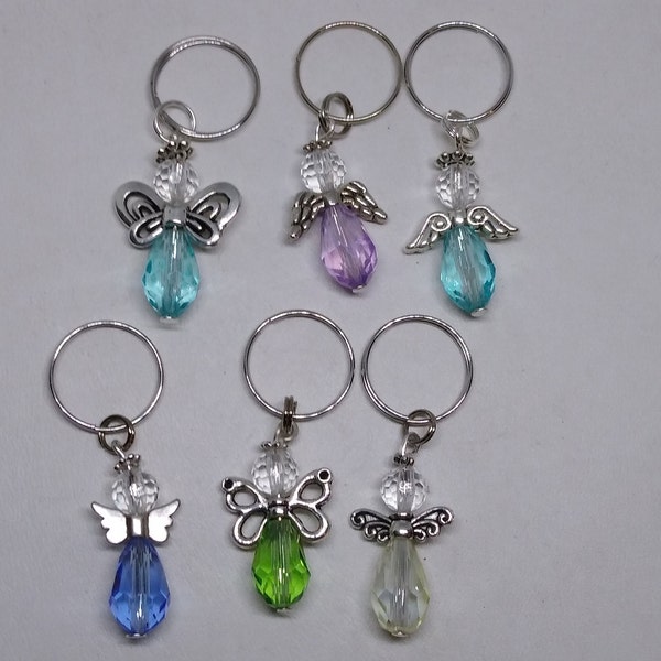 5 or 20pc Guardian Angel Keychain/ Zipper Pull; Pastel Colors; Wholesale Bulk; Gifts for Coworkers, Class, Team, Friends, Family
