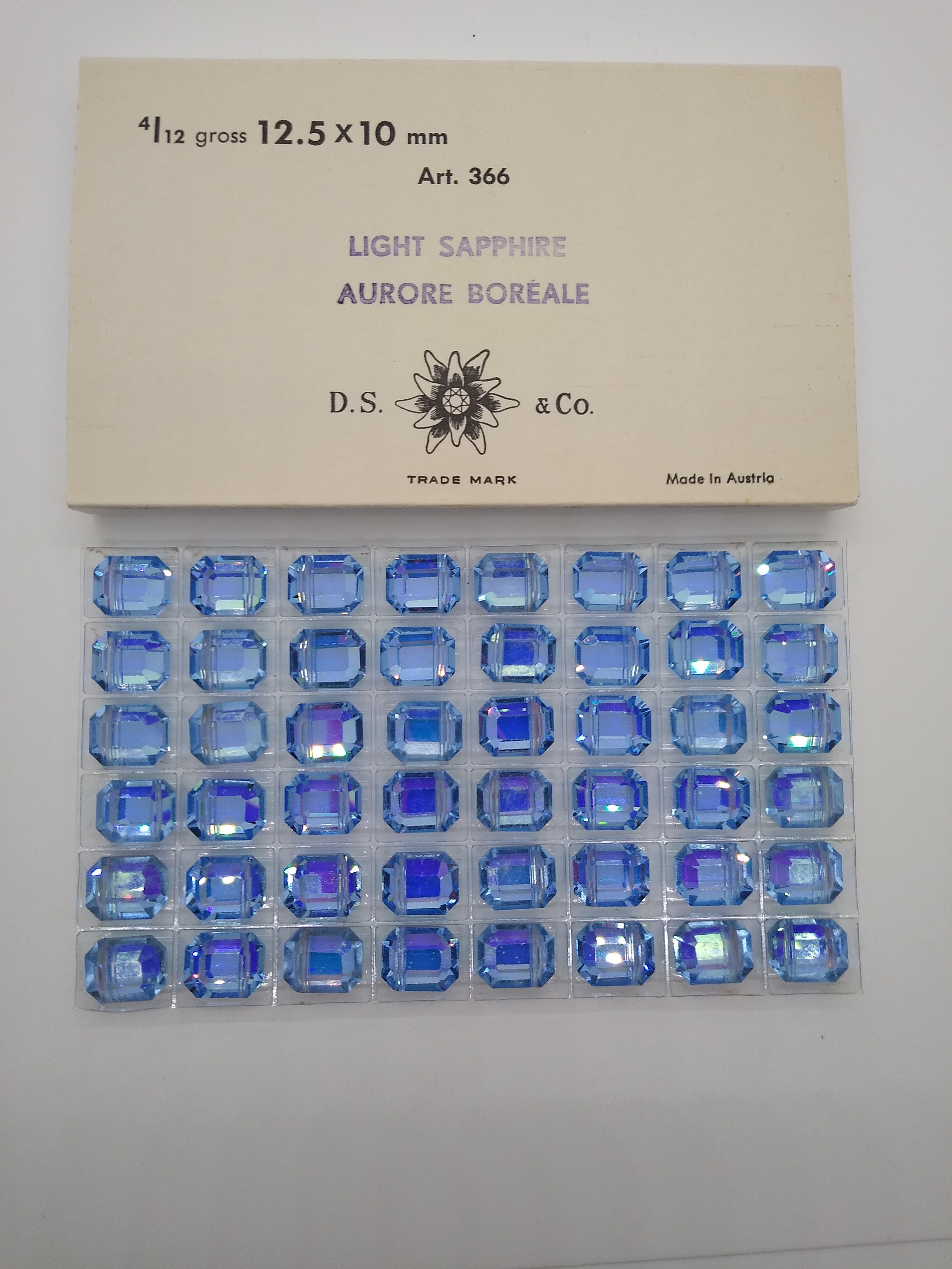 Factory Pack Swarovski Crystal Light Sapphire AB 12.5x10mm
