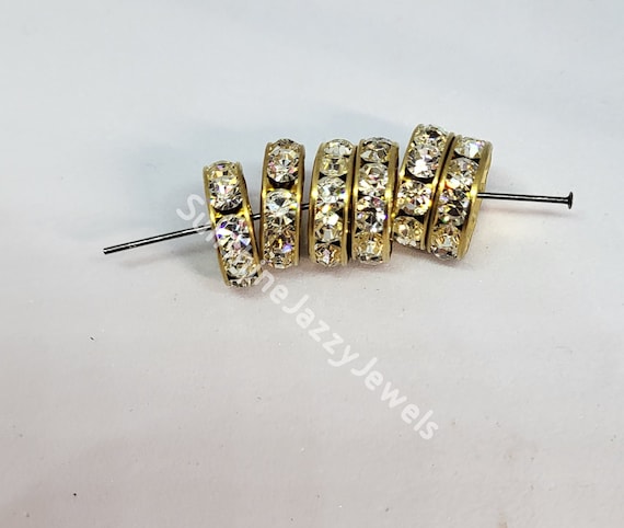 12pc Swarovski Crystal Rhinestone Rondelle; 4 Sizes: 5mm, 7mm