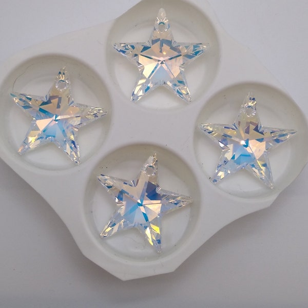 Swarovski Crystal Clear AB 28mm Star 6714 Pendant/ Suncatcher/ Prism; Large!  Beautiful!