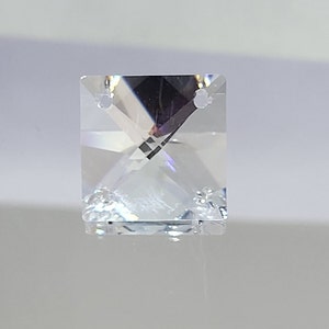Swarovski Crystal Clear 4 Hole Square 8026 Prism; 2 Sizes: 18mm or 24mm; Connetor Link; Chandelier Part