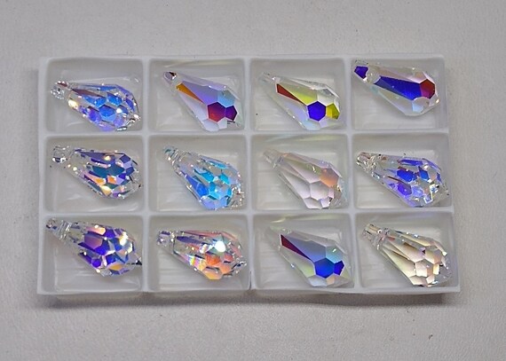 Swarovski Crystal Clear AB 23x10mm Wing 6690 Pendant; DIY Jewelry Crafts