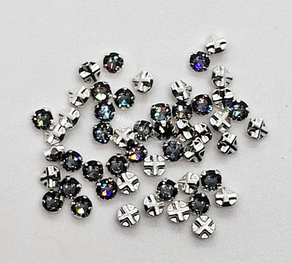 スワロフスキー　3点 スワロフスキーチャトンバイオレット-#1028 4-ラインストーン