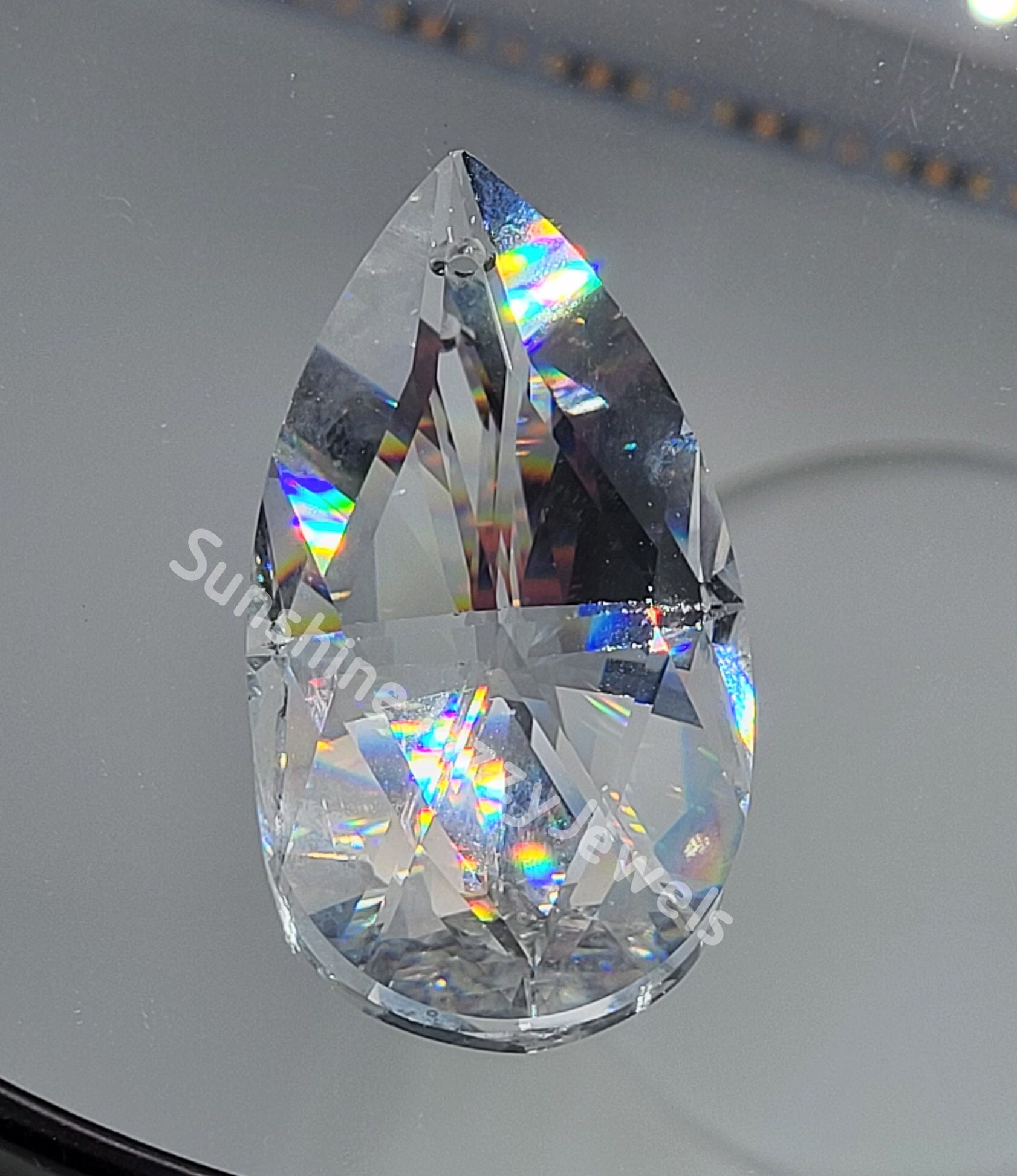 Swarovski Crystal Full Cut Pear 8721 Prism; Chandelier Part