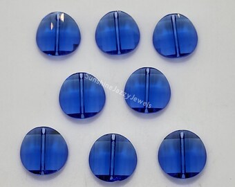 8pc Swarovski Crystal Sapphire 12mm Pagoda 5107 Beads; Aka Potato