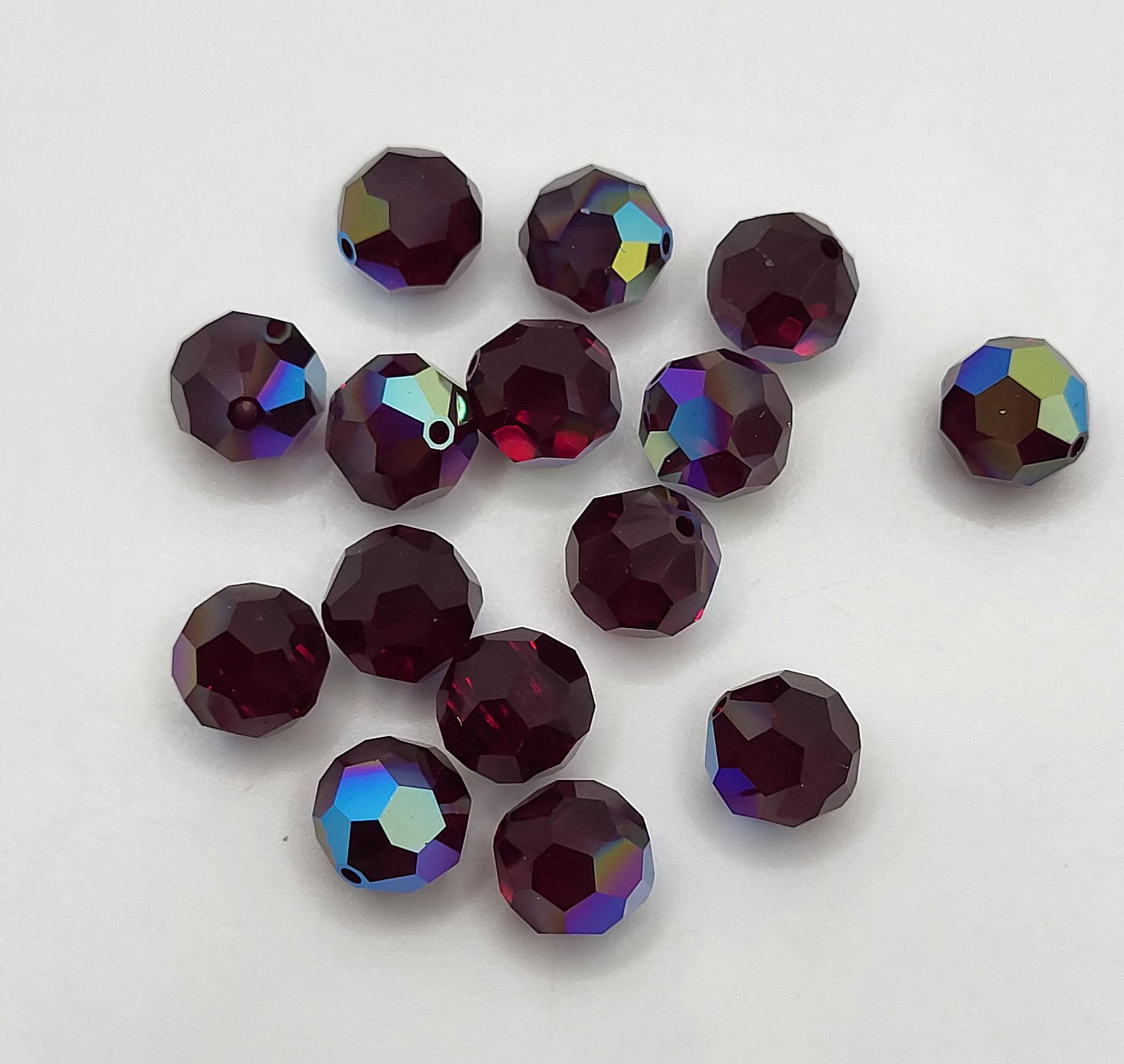 6pc Swarovski Crystal 8mm Faceted Round 5000 Beads w/ AB Finish; Many Colors!!