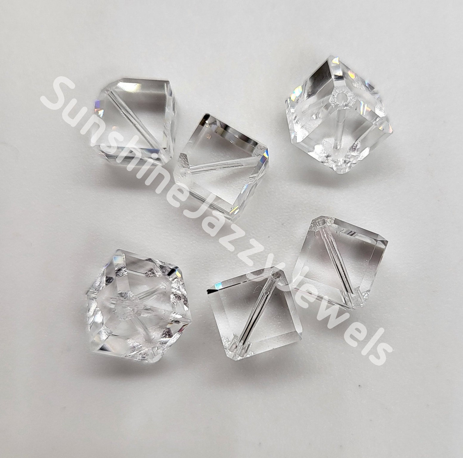SWAROVSKI 5600 Diagonal Hole Crystal AB | 6mm | 1 Piece