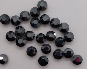 6mm Double Side Craved Flower Natural Gemstone Coin Hematite Loose Beads 15" 