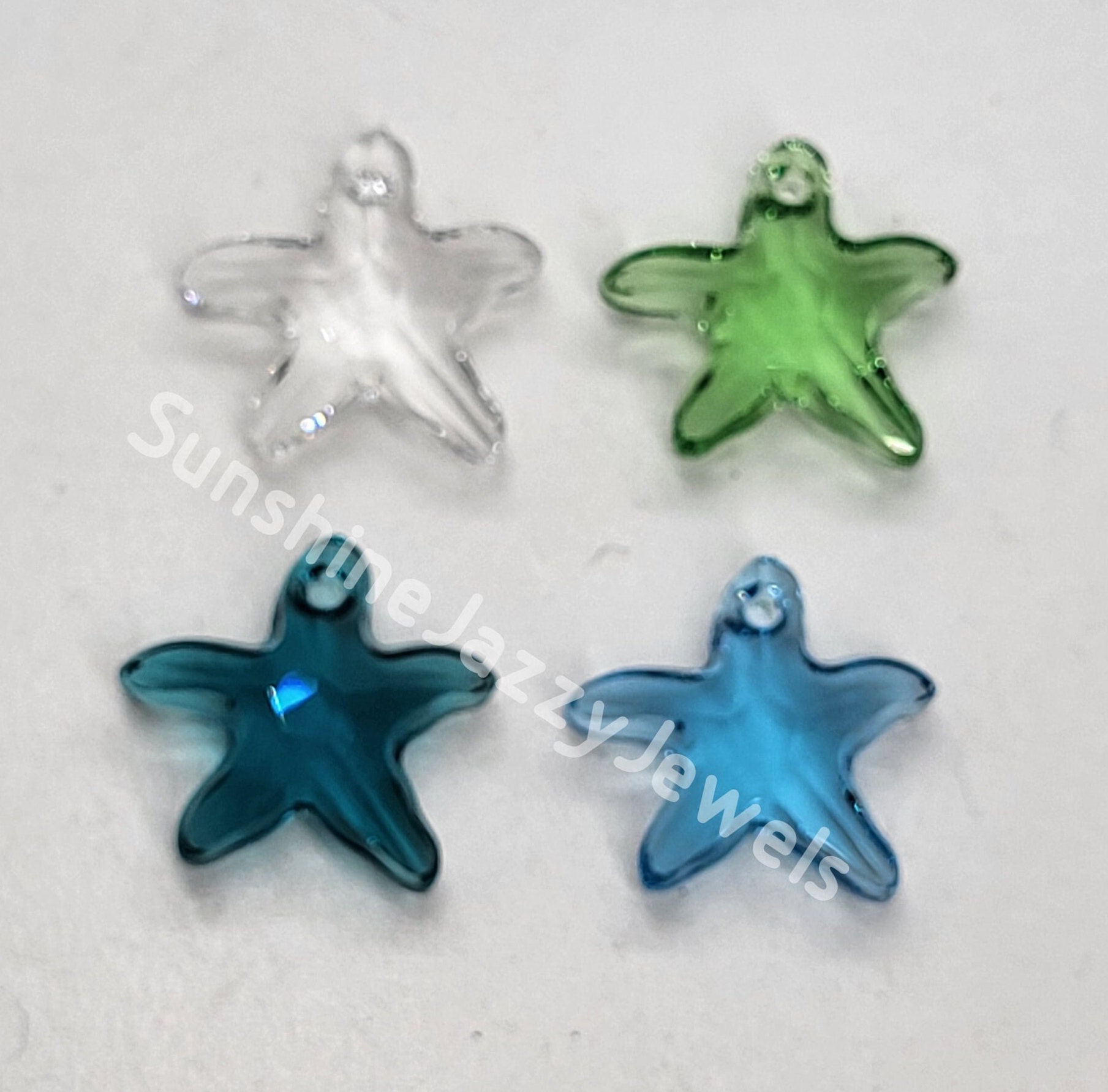 Aquamarine Starfish Earrings Etsy Australia