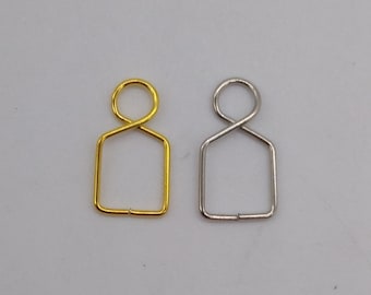 Conector de pasador de presión para lámpara de araña/prisma, 25 unidades; color oro o plata; muy resistente y duradero; 100 unidades; lote a granel