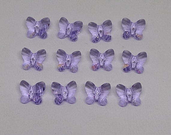 12pc Swarovski Crystal Violet Butterfly 5754 6mm Beads Center Drilled Light Purple Lavender Etsy Canada