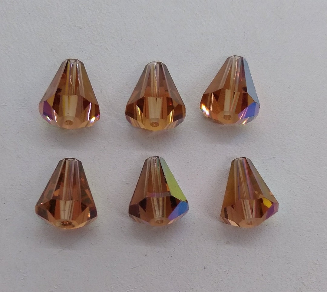 Lot De 25 Perles Facettées Bohème 6mm Smoked Topaz AB - Neuf, Marque Preciosa, Origine France