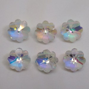 Swarovski Crystal Clear AB Vintage Daisy 5110 Beads; 4 Sizes: 8mm, 10mm, 12mm, 16mm