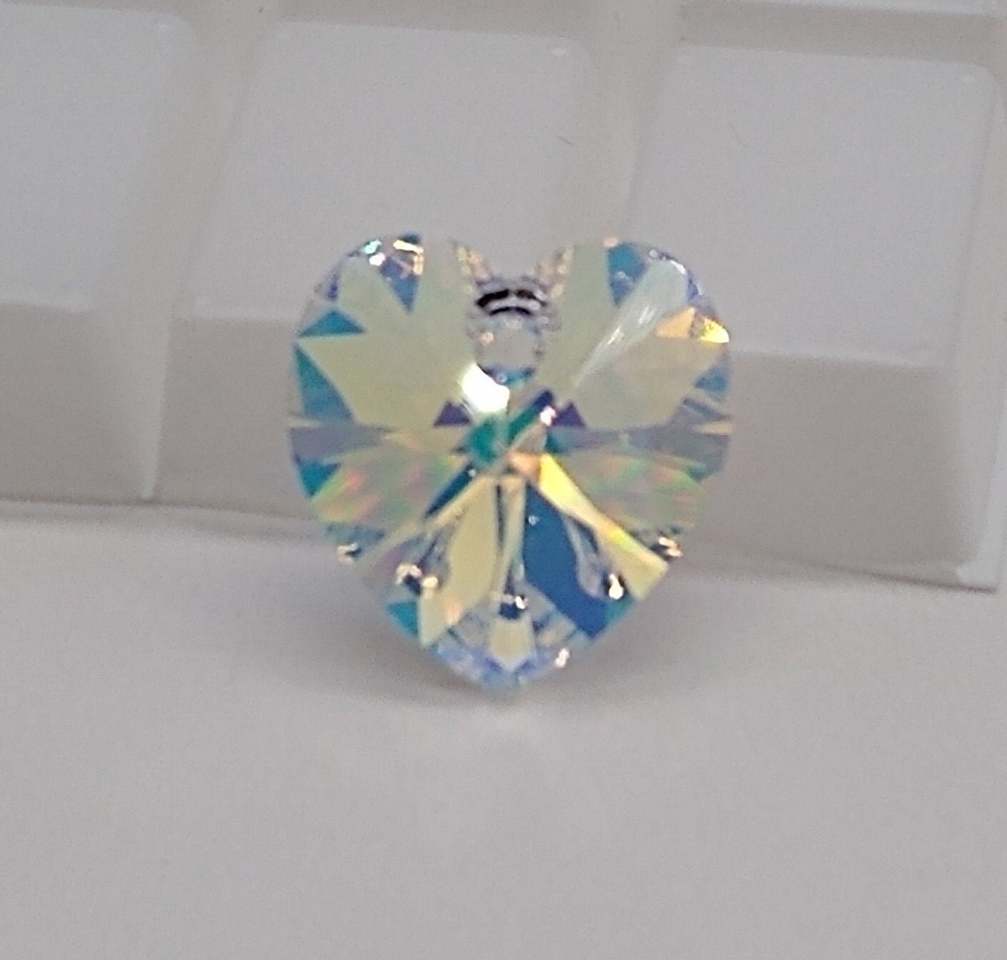 スワロフスキー✨️サンキャッチャー　ダリア　クリスタルブルーAB ラスト1点♢50mm♢ スワロフスキーサンキャッチャー・DAHLIA