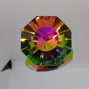 Colgante Swarovski Crystal Vitrail Medium Sunburst Octagon 6208; 18 mm o 28 mm; ¡raro, vintage; hermoso!