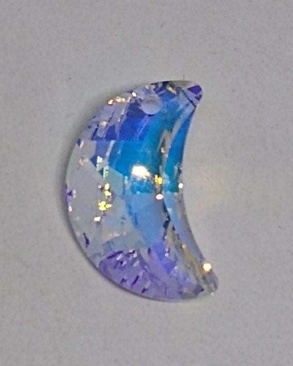 Swarovski Crystal Clear AB Moon 6722 Pendants; 14mm, 16mm, 18mm 