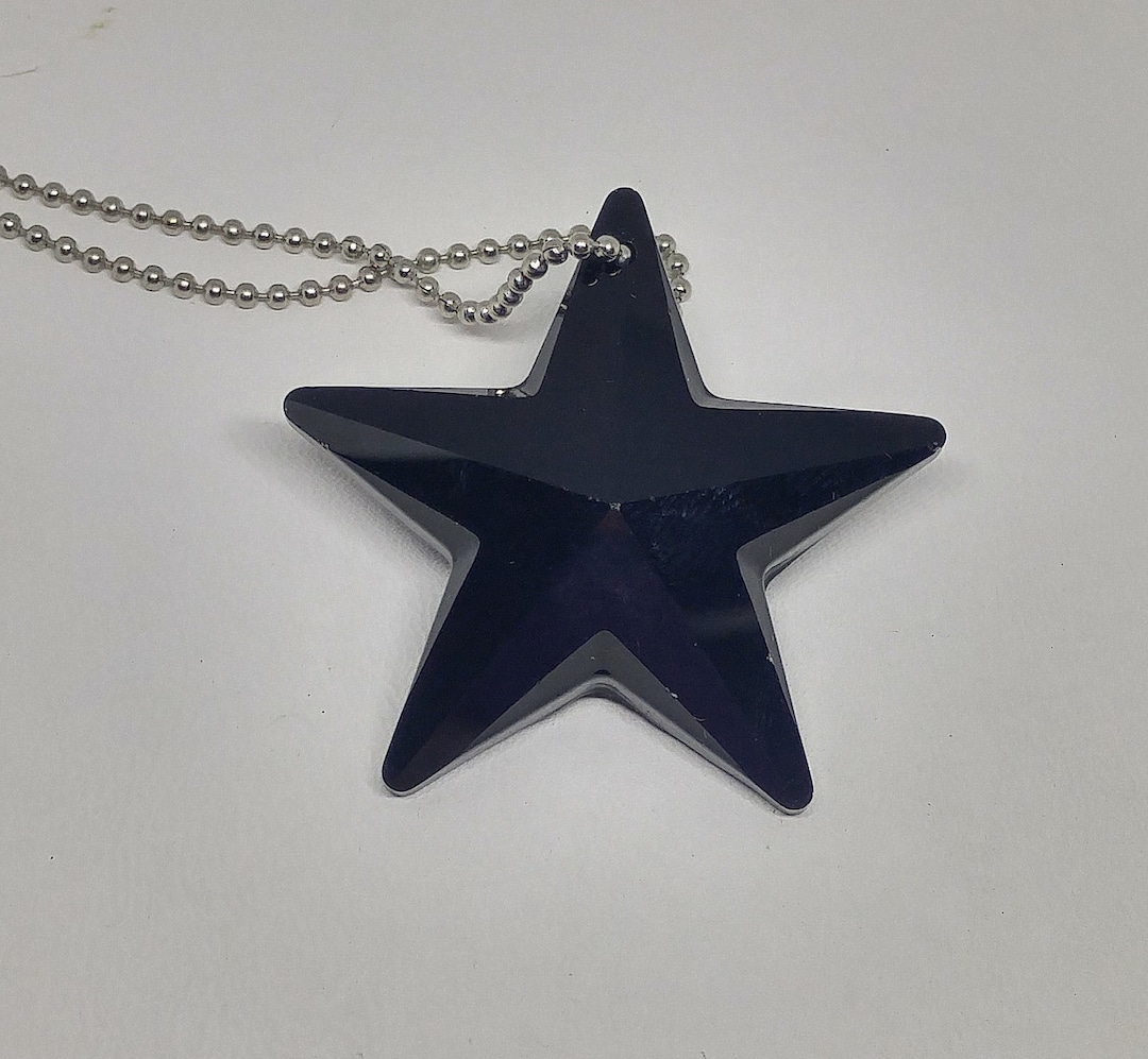 Swarovski Crystal 40mm Jet Black Star 8815 Pendant/ Ornament