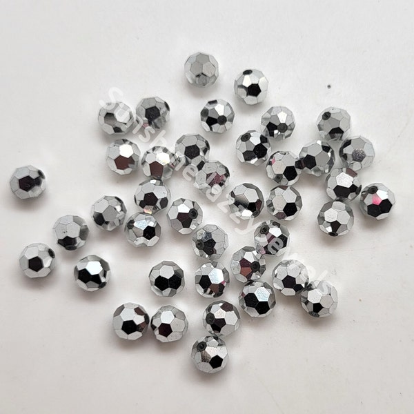12pc Swarovski Crystal Comet Argent Light CAL 2X 7mm Faceted Round 5000 Beads