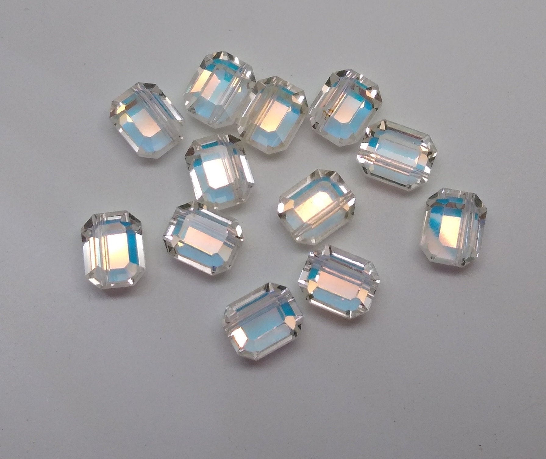 Factory Pack Swarovski Crystal Clear AB 12.5x10mm Faceted