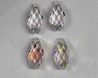 Swarovski Crystal Briolette 6010 Pendants; Clear or Clear AB; 2 Sizes: 11mm or 13mm