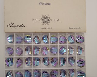 Factory Pack Swarovski Crystal Wistaria 14mm Pagoda 5107R Beads; 36 beads; Rare!  Vintage! AKA Potato Chip Beads
