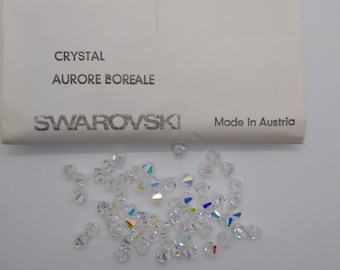 Factory Pack Swarovski Crystal Clear AB 6mm Bicone Beads; 360 Beads; New in Package!