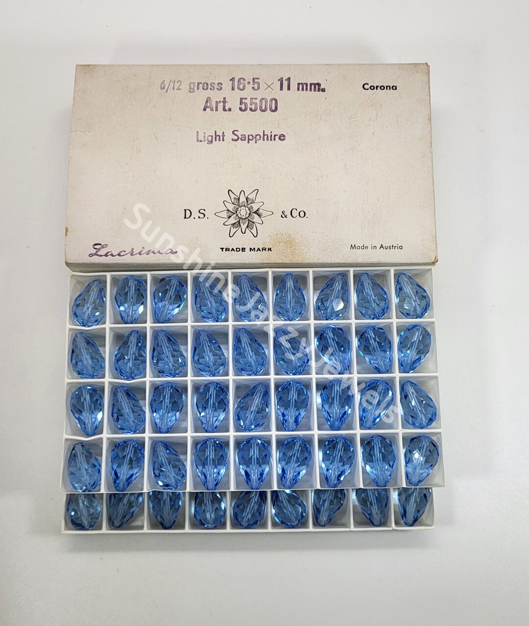 6 Cabochons Anciens En Cristal Rectangle Vert émeraude - Fond Conique 15,5x11 Mm - Neuf - Allemagne