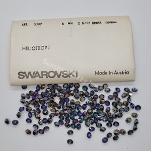 Factory Pack Swarovski Crystal Heliotrope Flat Bicone 5307 Beads; Rondelle; 360pc; Vintage!