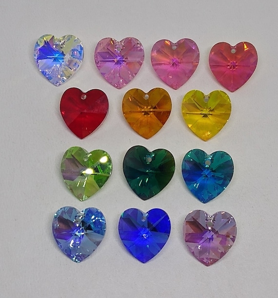 Swarovski Crystal AB 14mm AB Heart 6228 Pendant; Many Color