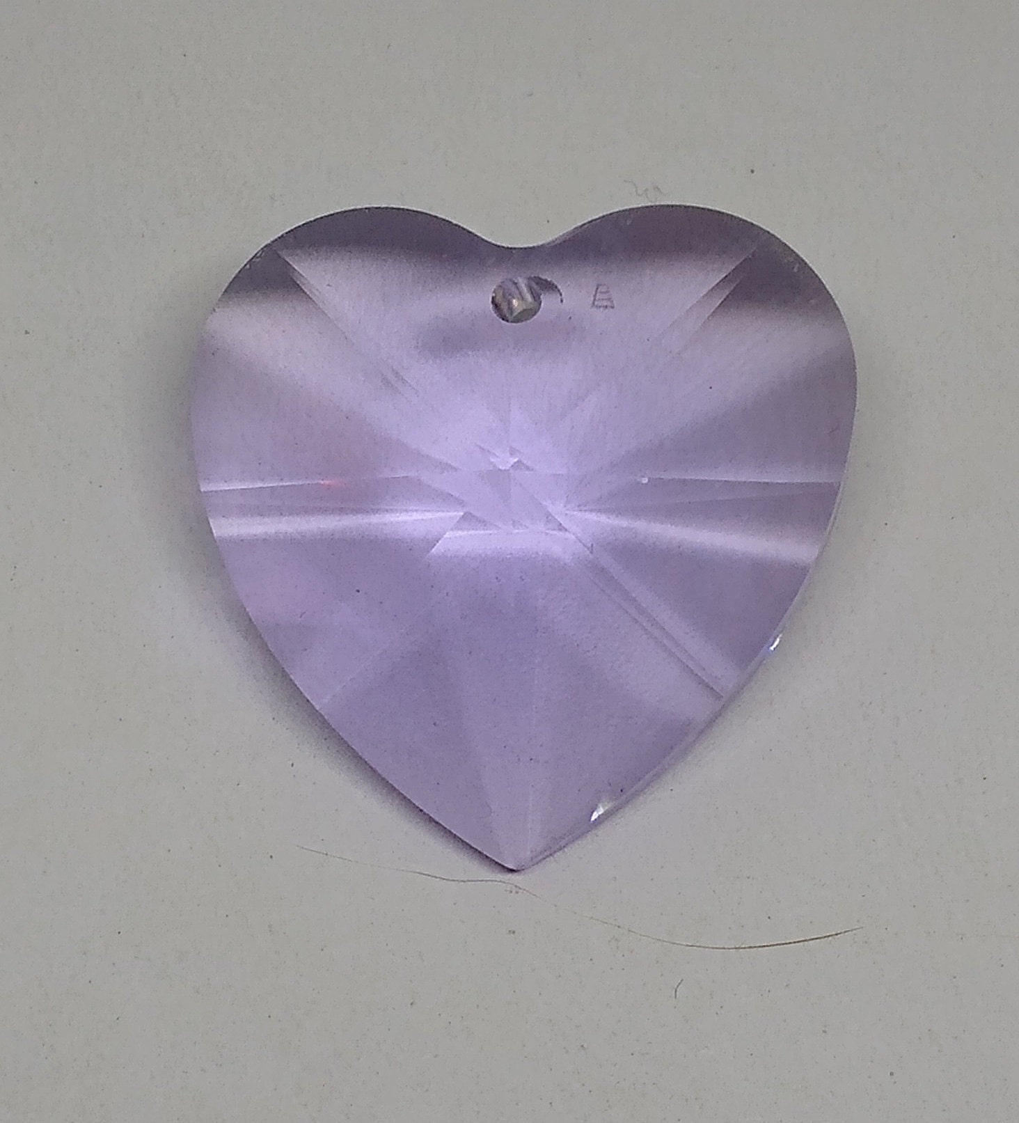 Swarovski Crystal Violet 28mm Heart 8781 Suncatchers/ Pendant; LOGO ETCHED; Large