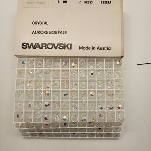 Factory Pack Swarovski Crystal Clear AB 8mm Faceted Round 5000 Beads; 288pc; New in Box