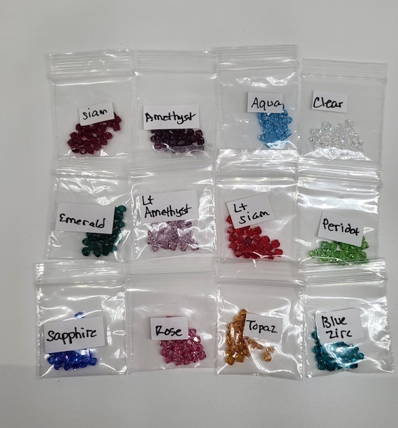 288pc Swarovski Crystal Birthstone Colors 4mm Bicone Beads; 24