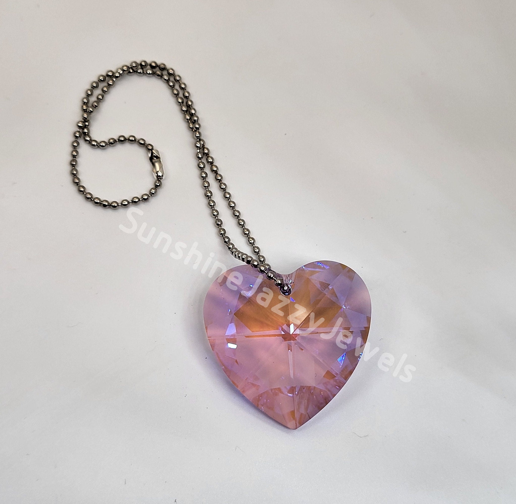 Swarovski Crystal Violet Blue AB 28mm Heart 8781 Suncatcher Swarovski Crystal Violet Blue AB 28mm Heart 8781 Suncatcher
