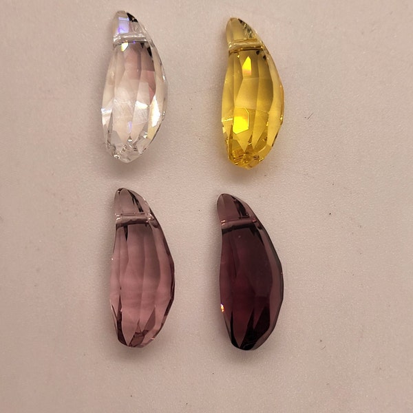 Swarovski Crystal 18mm Aquiline 5531 Pendant/ Bead; Top Drilled; 4 Colors: Moonlight, Lt Topaz, Lt Amethyst, Amethyst