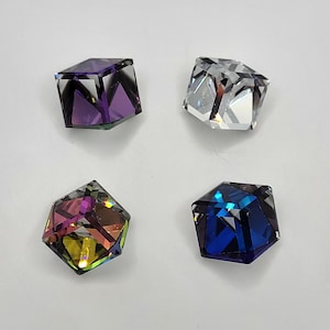 Swarovski Crystal 3/4 Flatback Cube 4841 Fancy Stone/ Rhinestone; Multiple Colors and Sizes